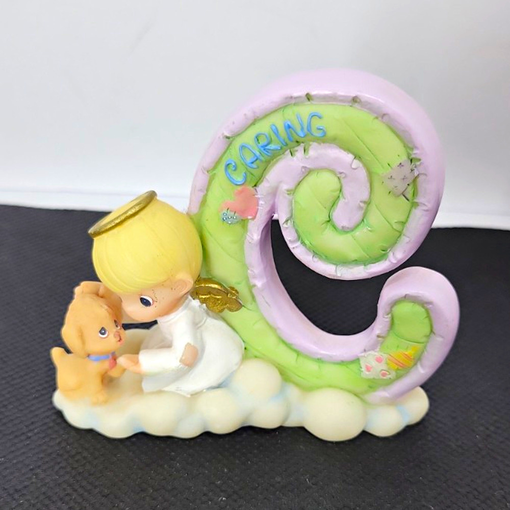 Enesco Precious Moments Caring Angel Figurine 2002 Painted Resin 3"